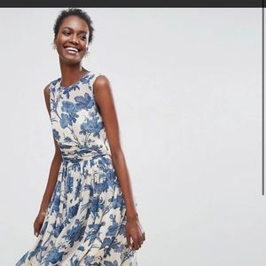 ASOS Midi Dress With Ruched Panel